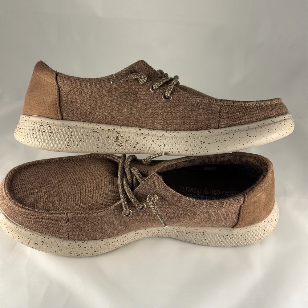 Skechers BOBS Memory Foam Brown Canvas Sneakers Women’s 7